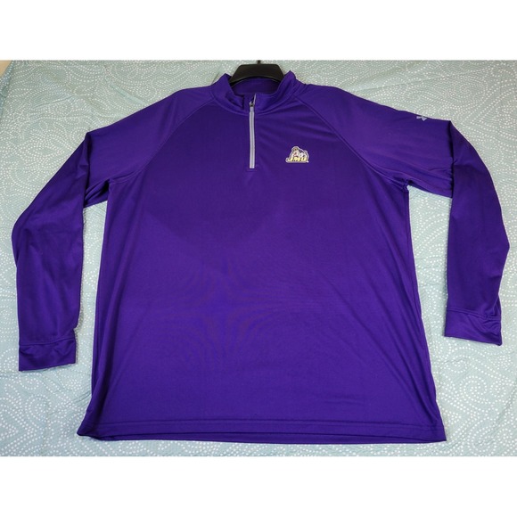 Under Armour Other - Under Armour JMU Dukes‎ Purple Heatgear Quarter Zip Pullover Men's 2XL